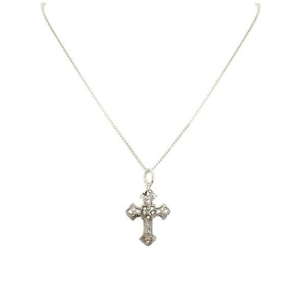 VIRGINS SAINTS & ANGELS VSA Basilica Cross Charm Necklace in Silver - Picture 1 of 7